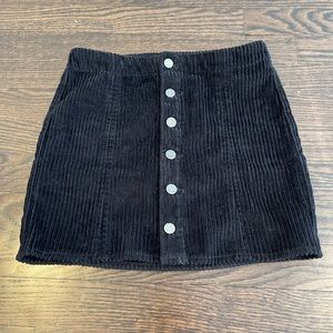 Black velvet skirt